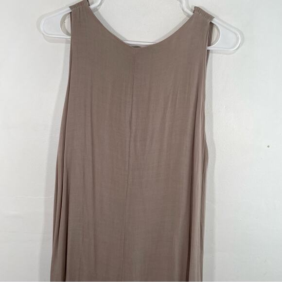 NWT Sarah Tempest Tan Sequin & Ruffle High Low Midi Dress Medium Lagenlook - Picture 11 of 14